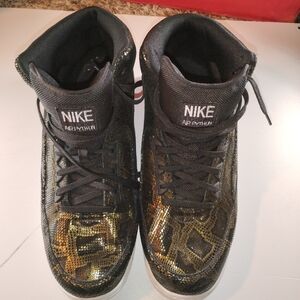 Nike Air Python Black and Gold High-Tops